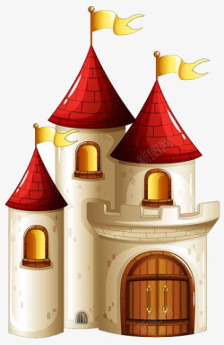 中世纪风格卡通城堡高清图片