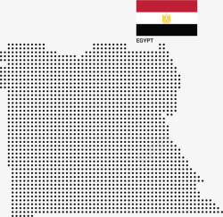 埃及地图埃及国旗抽象地图矢量图高清图片