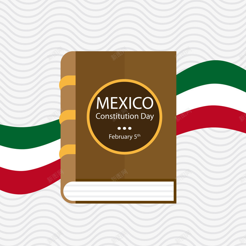 墨西哥宪法的书矢量图ai免抠素材_新图网 https://ixintu.com 书 图书 在线教育 墨西哥宪法 曲线 线条 矢量图