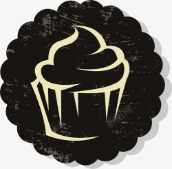 抽象蛋糕抽象黑色圆形蛋糕图案矢量图高清图片