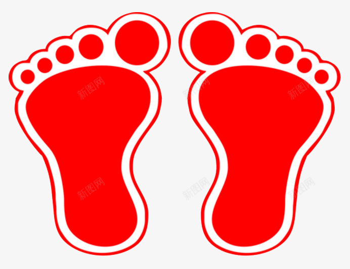 小孩脚印反光贴png免抠素材_新图网 https://ixintu.com 免抠图 反光贴 婴儿 小孩 小孩脚印 广告设计 红色 脚印 贴纸