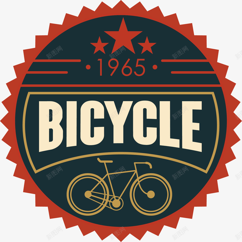 欧洲旧式自行车主题圆形花边邮票png免抠素材_新图网 https://ixintu.com 单车 怀旧 旧时光 欧洲 邮票