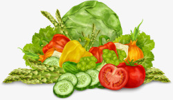 抽象蔬菜图案矢量图素材