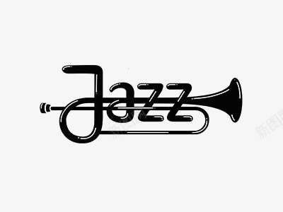 爵士音乐png免抠素材_新图网 https://ixintu.com JAZZ 喇叭 爵士乐器 英文字体装饰 英文字体设计 麦克风