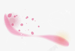 粉色唯美抽象墨迹线条素材