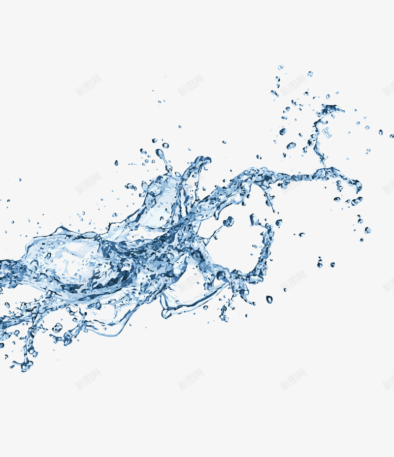肆意飞溅的水珠png免抠素材_新图网 https://ixintu.com 水珠 透明 飞溅