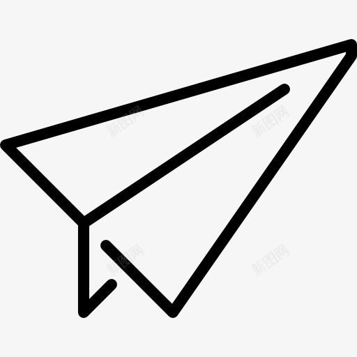 纸飞机图标png_新图网 https://ixintu.com 学校教育 折纸 纸飞机 纸飞机图案 飞机的折纸 黑白纸飞机