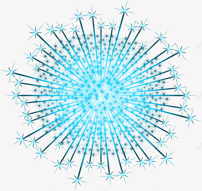 蓝色闪耀光芒png免抠素材_新图网 https://ixintu.com 光芒 光辉 活动 清新 烟火 烟花 绿色 闪耀