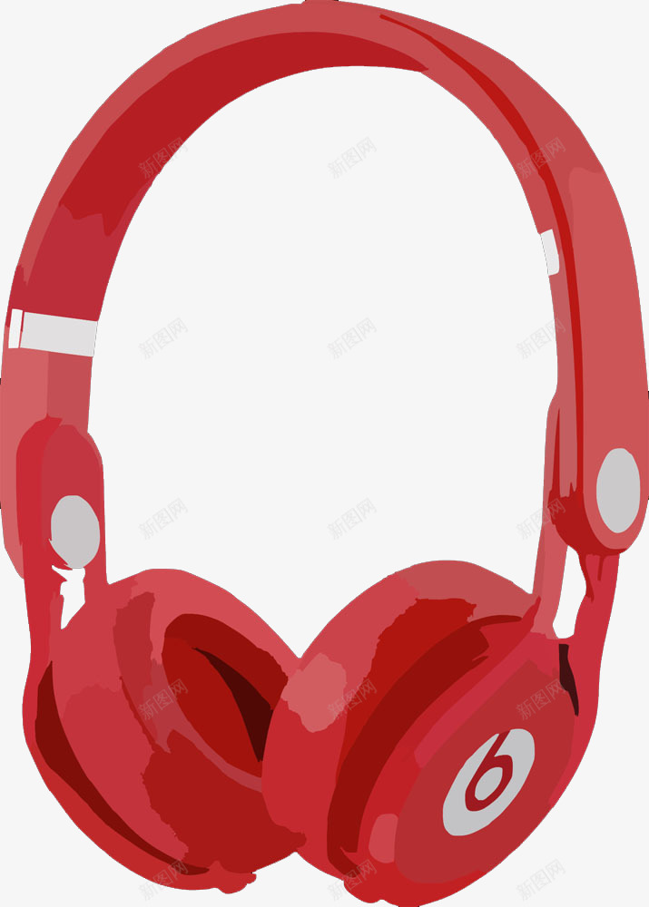 红色的耳机png免抠素材_新图网 https://ixintu.com 黑色背景红色耳机耳麦音乐声音影音娱乐