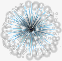 蓝色闪耀节庆烟花素材