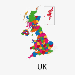 UK地图欧洲地图高清图片
