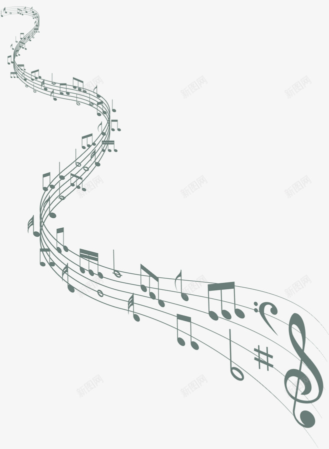 线性音乐元素png免抠素材_新图网 https://ixintu.com 五线谱 装饰元素 音乐