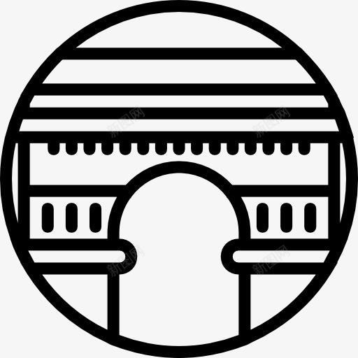 凯旋门图标png_新图网 https://ixintu.com 凯旋门 工程 巴黎 弧 标志性建筑 欧洲建筑 法国 纪念碑