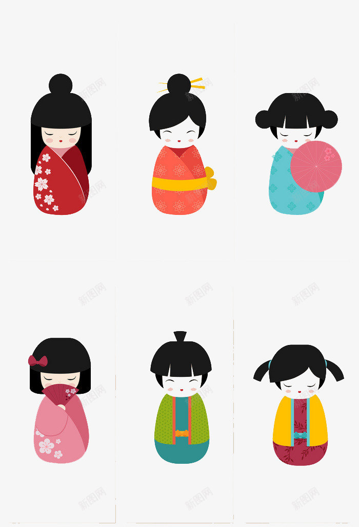 可爱日本娃娃png免抠素材_新图网 https://ixintu.com 可爱 娃娃 日本 设计