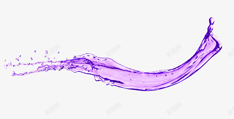 紫色的水psd免抠素材_新图网 https://ixintu.com 水 水珠 紫色的水