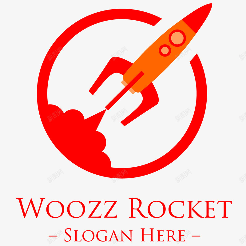 红色火箭时尚LOGO图标png_新图网 https://ixintu.com EPS 创意 创意logo 抽象 标志 标志图标 标签 标识 火箭 版式