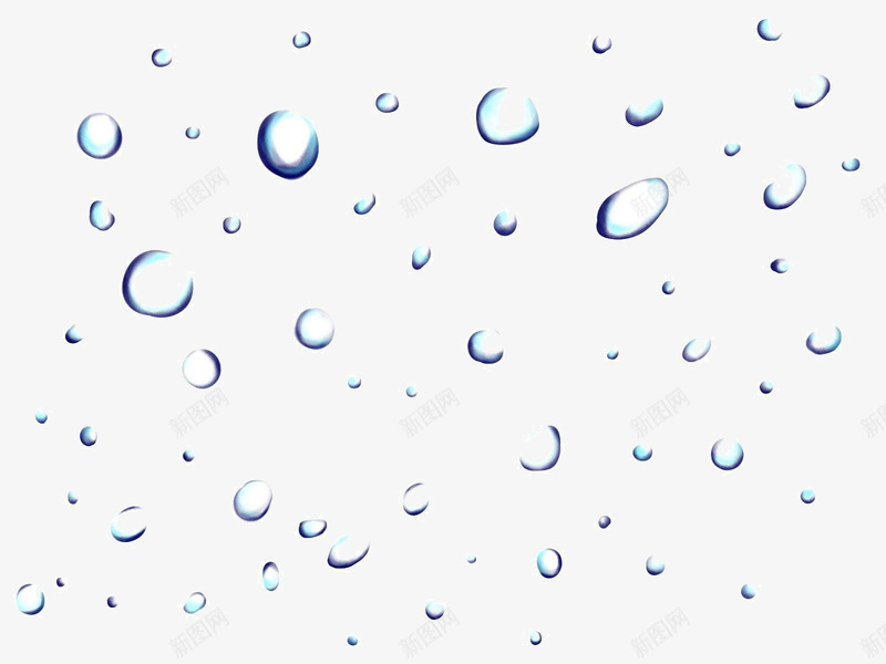 蓝色点状水珠png免抠素材_新图网 https://ixintu.com 气泡 水中 水中气泡 点状 蓝色 透明