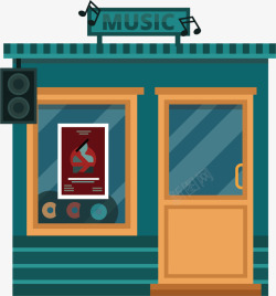 音乐厅海报小型音乐馆矢量图高清图片