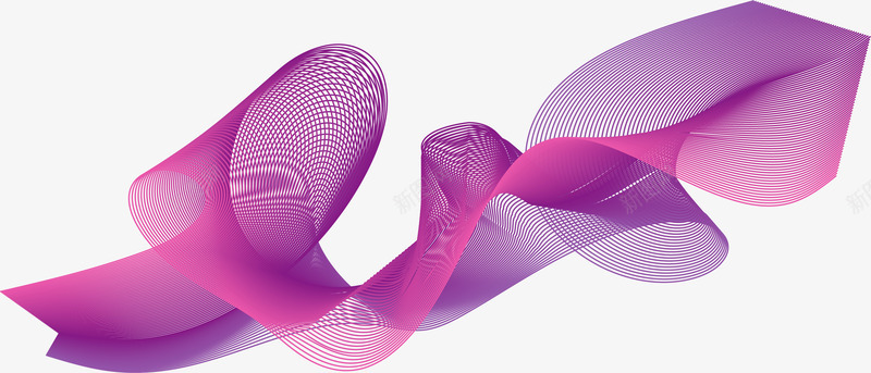 紫色波纹图png免抠素材_新图网 https://ixintu.com 几何线条 抽象波纹 抽象线条 紫色线条