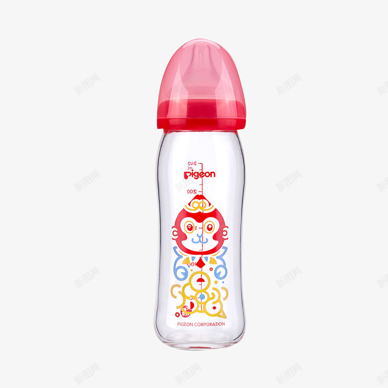 BornFree玻璃奶瓶png免抠素材_新图网 https://ixintu.com 产品实物 宝宝玻璃奶瓶 粉红色奶瓶