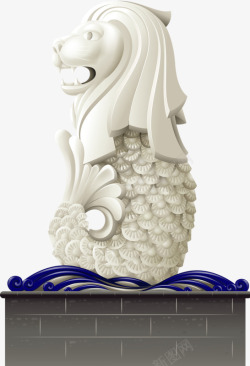 鱼尾石狮素材