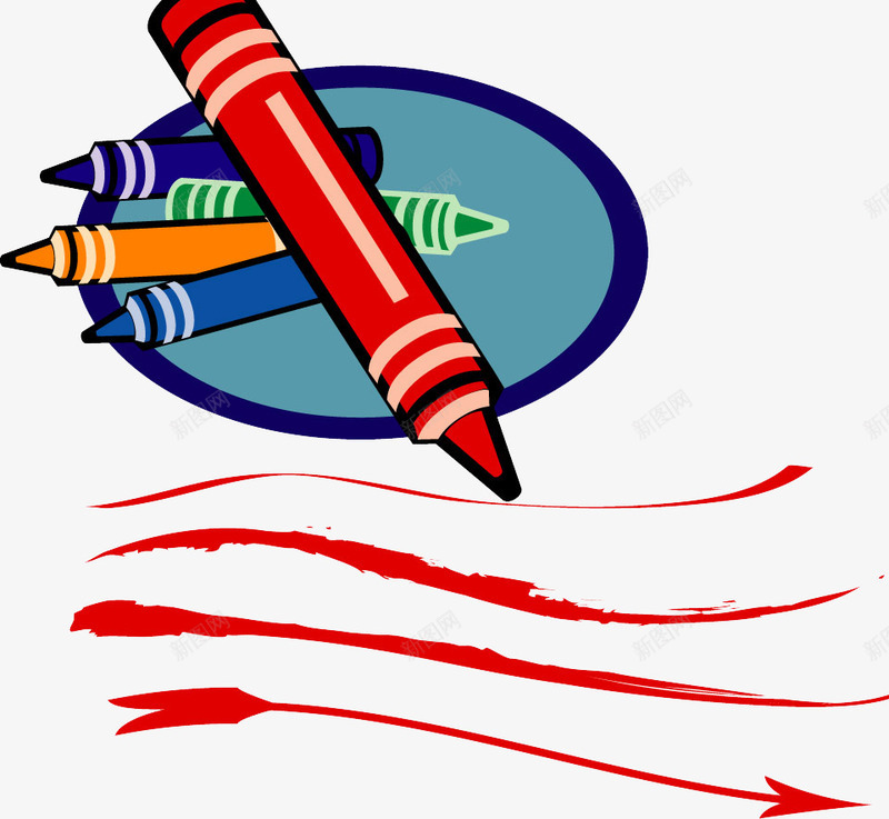 彩色铅笔png免抠素材_新图网 https://ixintu.com 一只手拿笔写字 彩色画笔 涂色 红色 线条 绘画 绘画铅笔PS笔刷 美术 艺术 铅笔