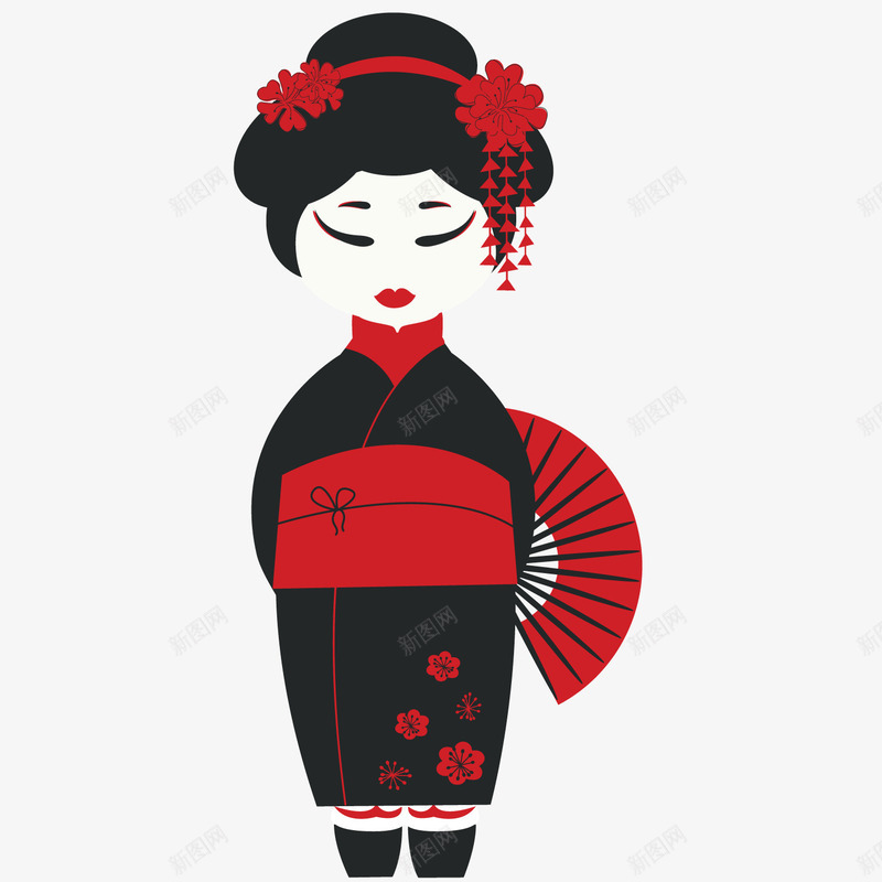 创意拿着扇子的日本女人png免抠素材_新图网 https://ixintu.com 创意 女人 扇子 日本