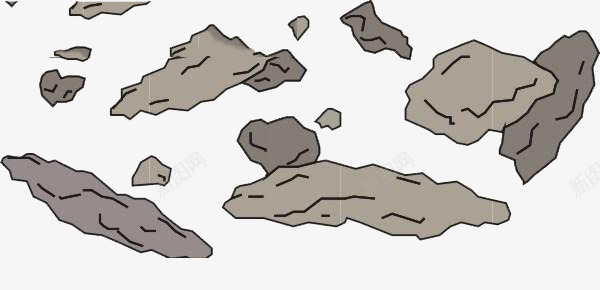 灰色碎石png免抠素材_新图网 https://ixintu.com 低调 灰色 石头碎裂 碎石 碎石头 装饰