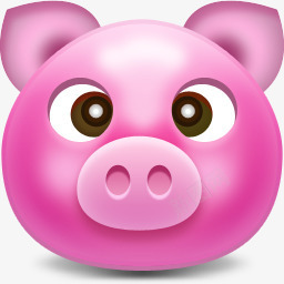 可爱粉红猪头图标png_新图网 https://ixintu.com 可爱粉红猪头图标下载