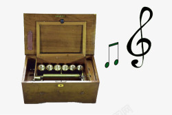 八音实物木质音乐盒高清图片