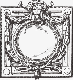 欧洲宫廷镜子边框矢量图素材