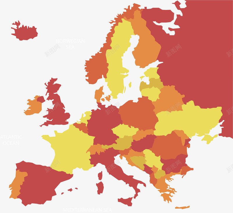 橘黄色欧洲地形图矢量图ai免抠素材_新图网 https://ixintu.com 地图 橘黄地图 橘黄色 欧洲 欧洲地图 矢量png 矢量图
