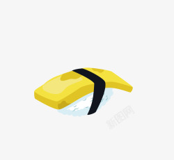 黄色寿司素材