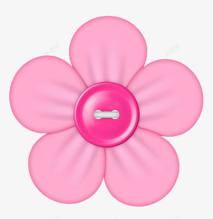 粉红色纽扣创意花朵png免抠素材_新图网 https://ixintu.com 创意花朵 粉红色花朵 纽扣 花