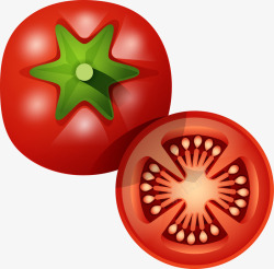 卡通手绘蔬菜装饰海报番茄素材