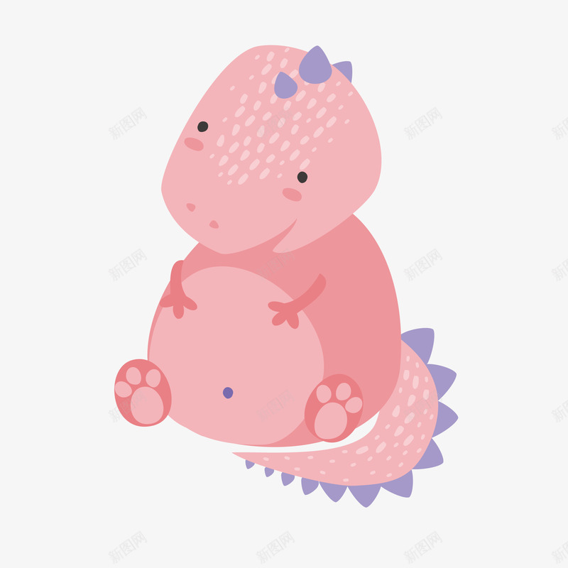 粉红色恐龙矢量图eps免抠素材_新图网 https://ixintu.com 卡通 卡通可爱 卡通的 可爱的 可爱的恐龙 恐龙 矢量的 粉红色 矢量图