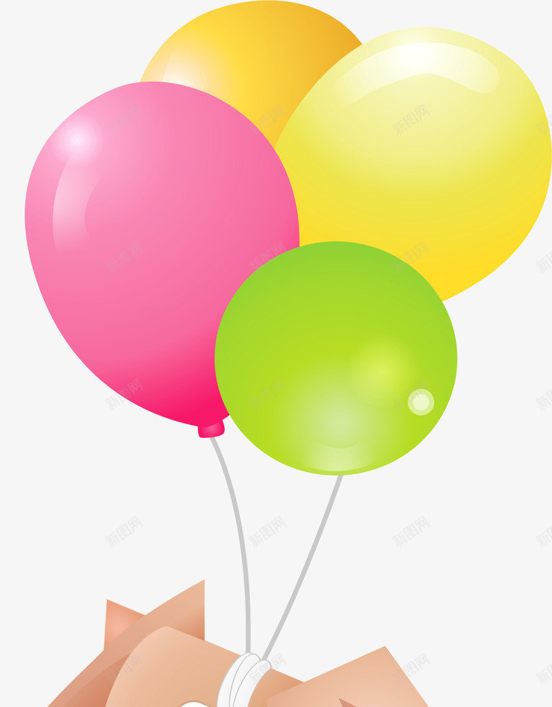 气球箱子png免抠素材_新图网 https://ixintu.com AI 卡通 天空 手绘 气球 玩具 箱子 线条 飞翔