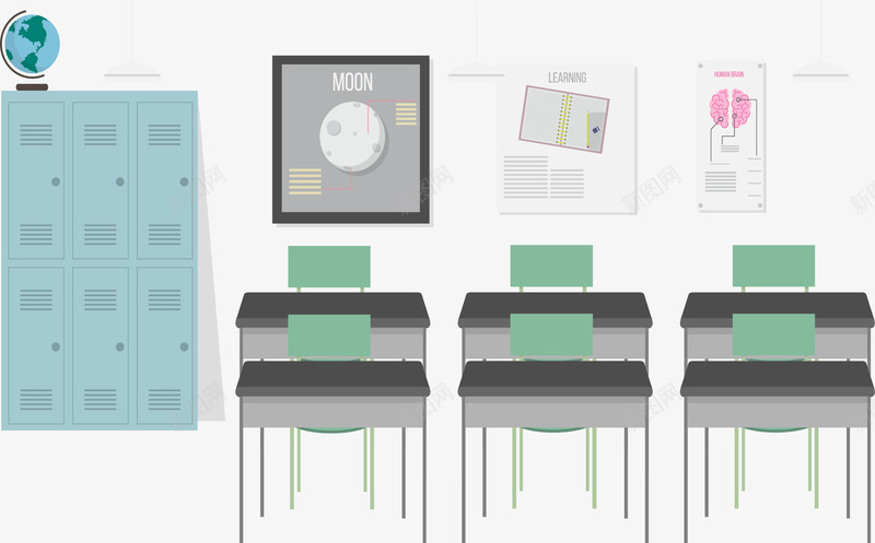 实验室课堂矢量图eps免抠素材_新图网 https://ixintu.com 地理课 教育培训 生物课 矢量素材 矢量图