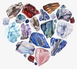 卡通钻石图啊表五颜六色的小石头高清图片