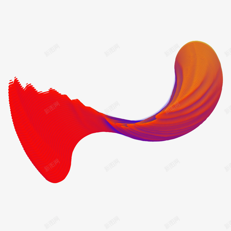 几何抽象波浪曲线图案png免抠素材_新图网 https://ixintu.com 几何 彩色渐变 抽象图案 曲线 波浪线 红色 绿色 蓝色