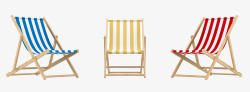 多彩躺椅多彩条纹沙滩椅高清图片