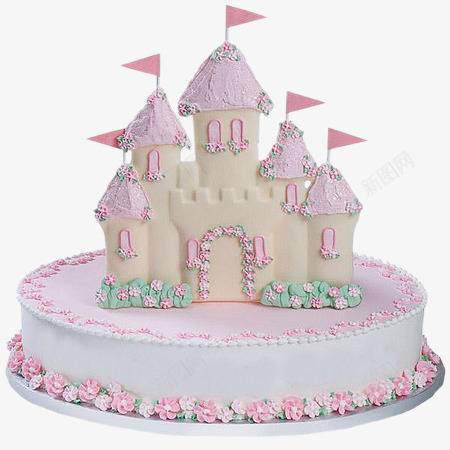 城堡粉红蛋糕png免抠素材_新图网 https://ixintu.com 城堡 粉红 蛋糕