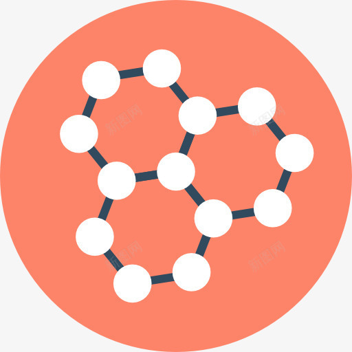 细胞图标png_新图网 https://ixintu.com 保健和医疗 六边形 医疗 教育 生物 细胞