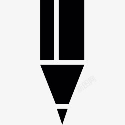 铅笔尖黑色的铅笔尖图标高清图片