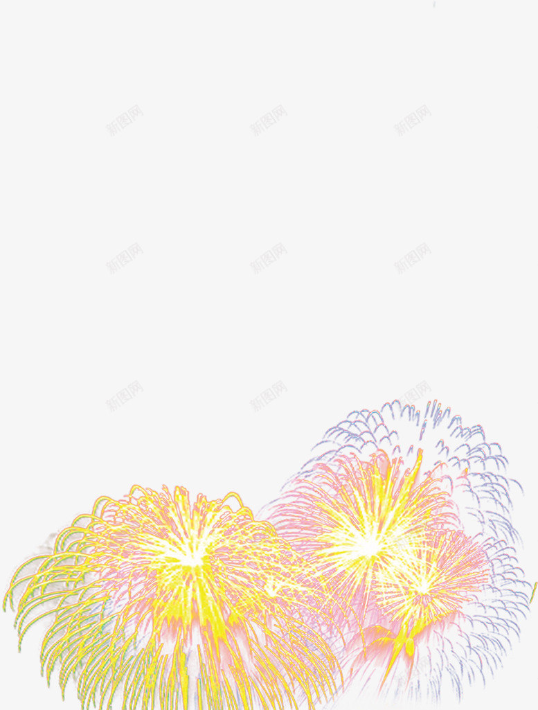 彩色创意烟花新年png免抠素材_新图网 https://ixintu.com 创意 彩色 新年 烟花
