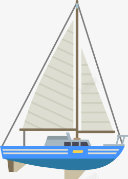 扁平化船卡通帆船矢量图高清图片