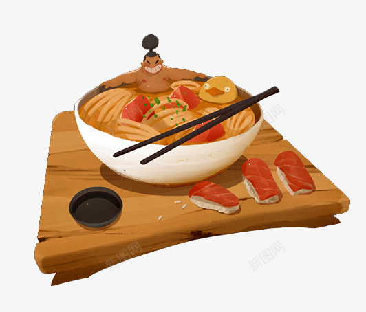 日本美食面条寿司png免抠素材_新图网 https://ixintu.com 寿司 日本美食 面条