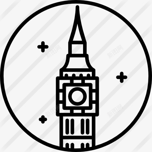 大本钟图标png_新图网 https://ixintu.com 伦敦 塔 大本钟 欧洲的建筑 纪念碑 英国 钟