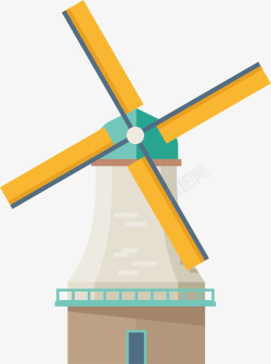 欧洲荷兰风车景点素材