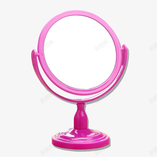粉红色边框圆镜png免抠素材_新图网 https://ixintu.com 化妆用品 圆形 圆镜 塑料边框 复古 打扮 粉红色 镜子 阴影